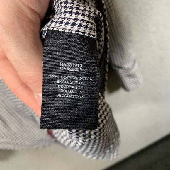 Robert Graham Dress Shirt Men's Large Long Sleeve Button Up Black White - Picture 9 of 9